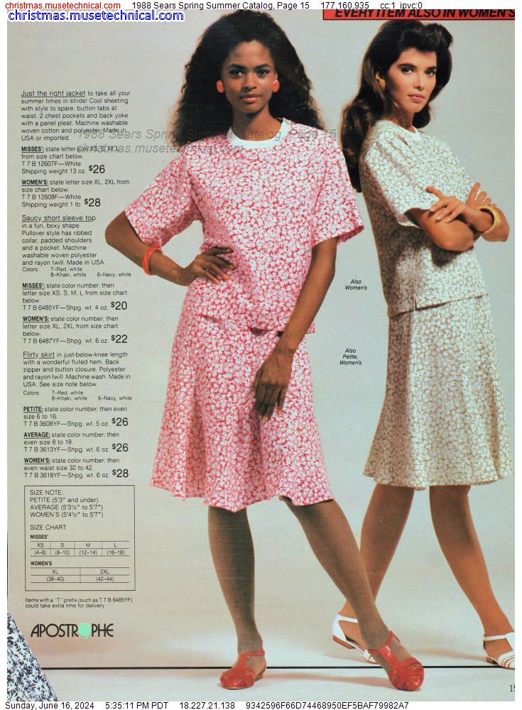 1988 Sears Spring Summer Catalog, Page 15