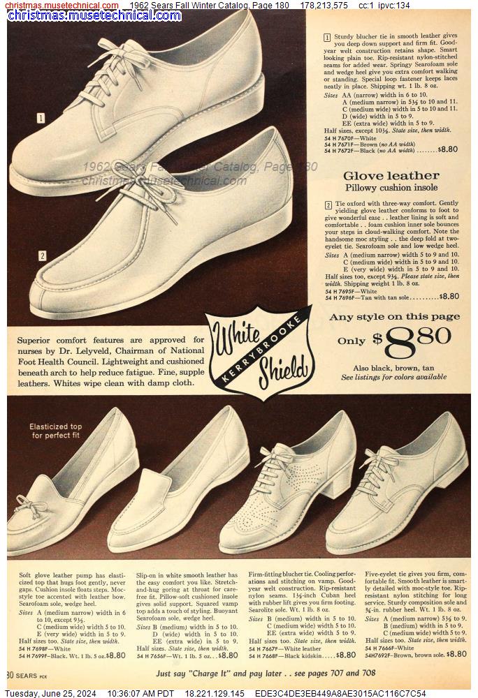 1962 Sears Fall Winter Catalog, Page 180