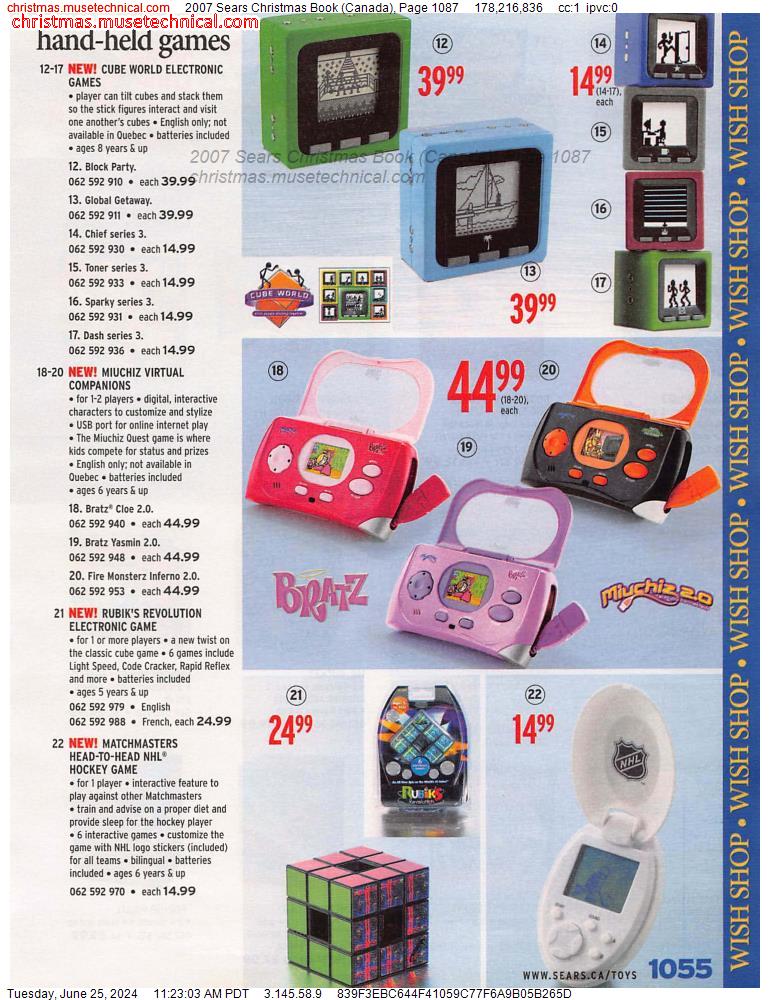 2007 Sears Christmas Book (Canada), Page 1087