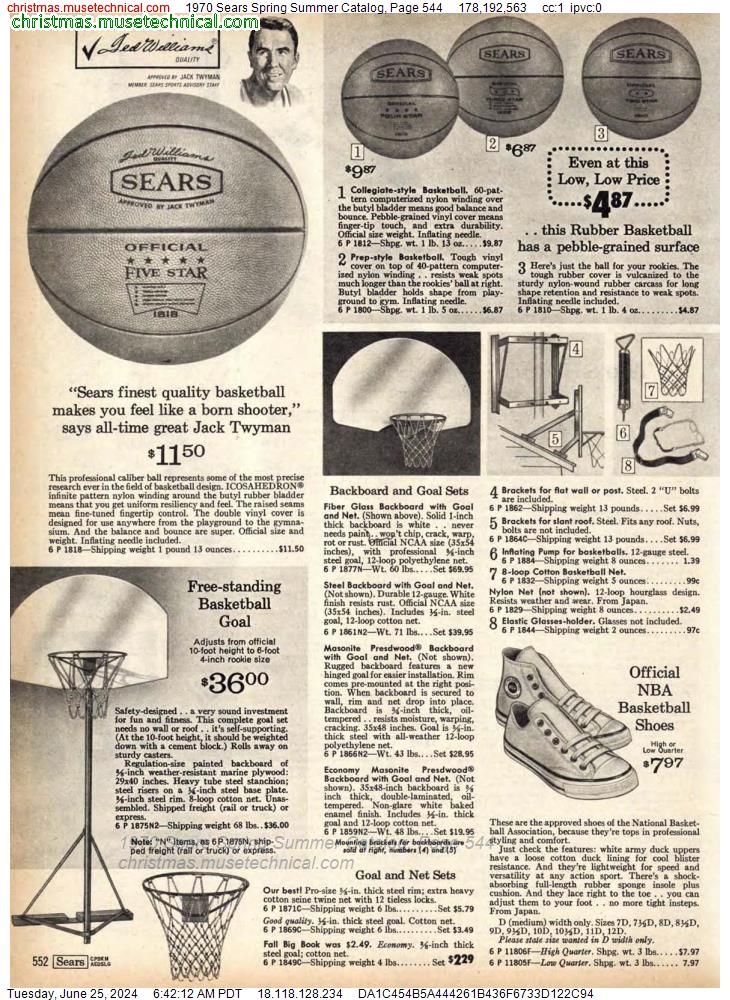 1970 Sears Spring Summer Catalog, Page 544