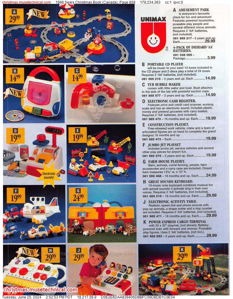 1998 Sears Christmas Book (Canada), Page 858