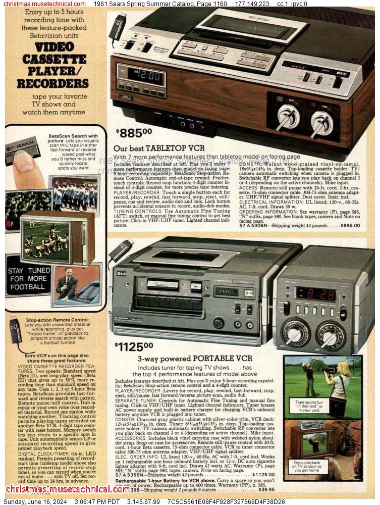 1981 Sears Spring Summer Catalog, Page 1160