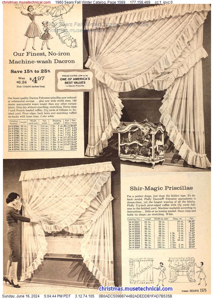 1960 Sears Fall Winter Catalog, Page 1569