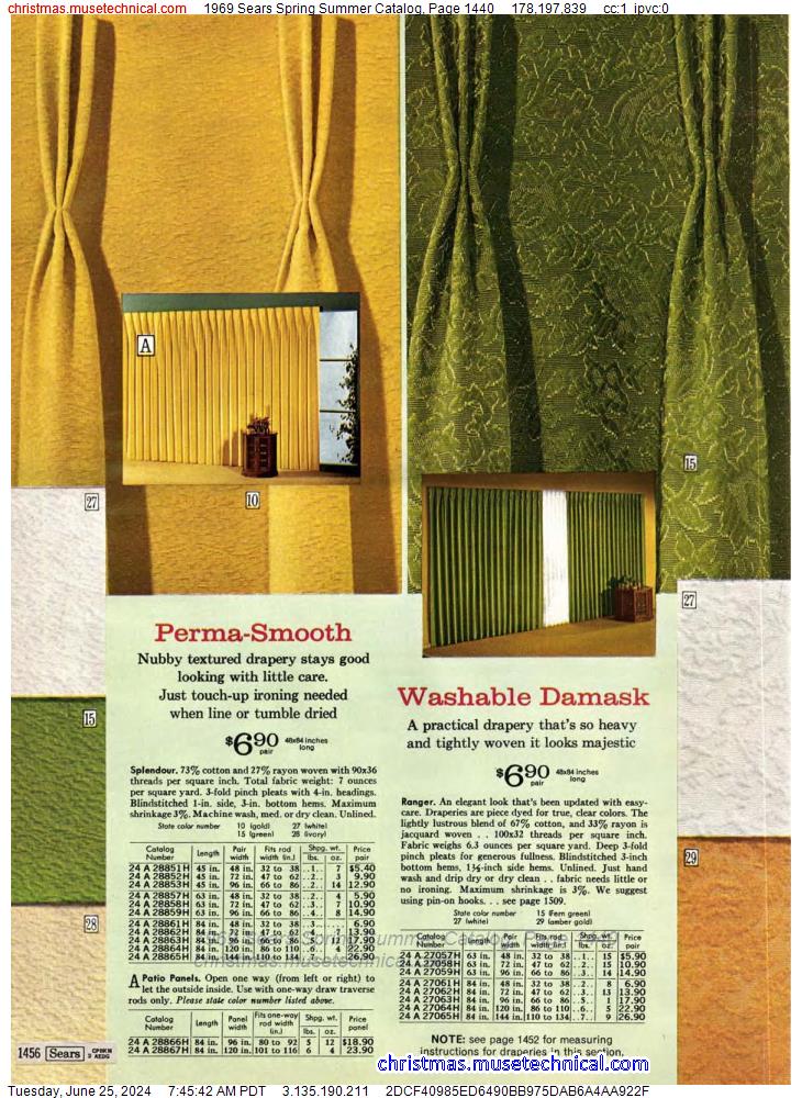 1969 Sears Spring Summer Catalog, Page 1440