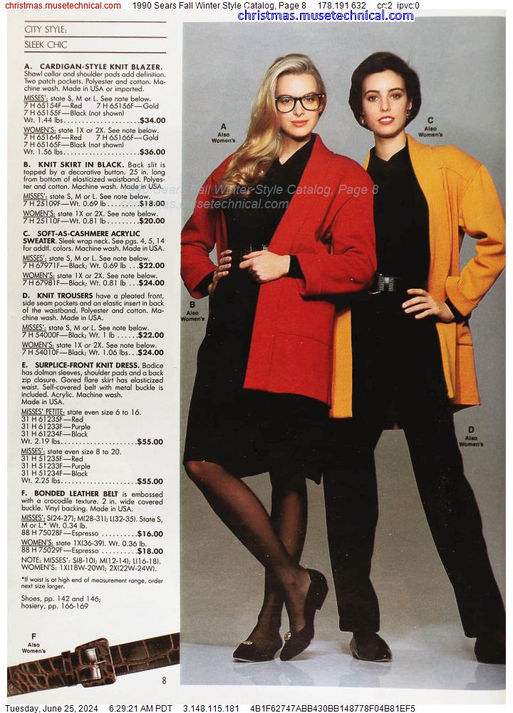 1990 Sears Fall Winter Style Catalog, Page 8