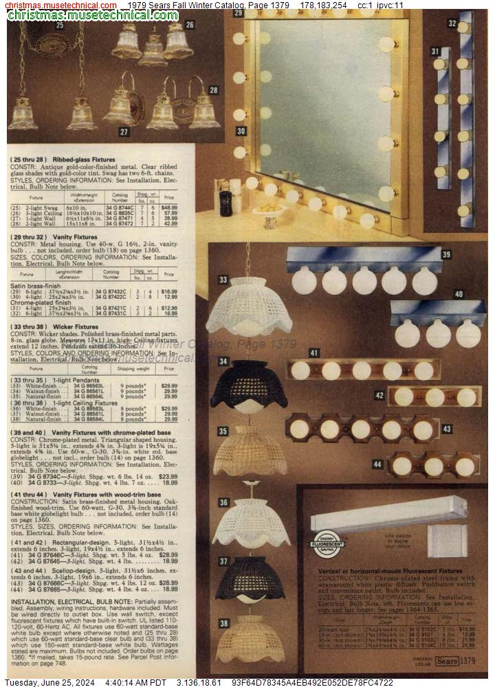 1979 Sears Fall Winter Catalog, Page 1379