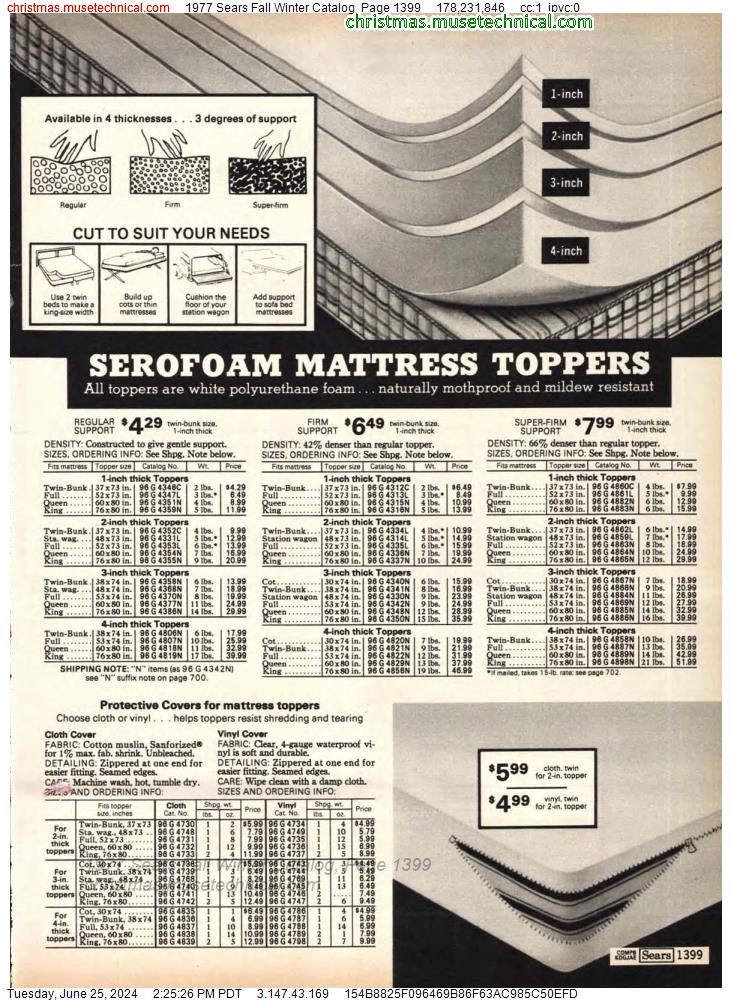 1977 Sears Fall Winter Catalog, Page 1399
