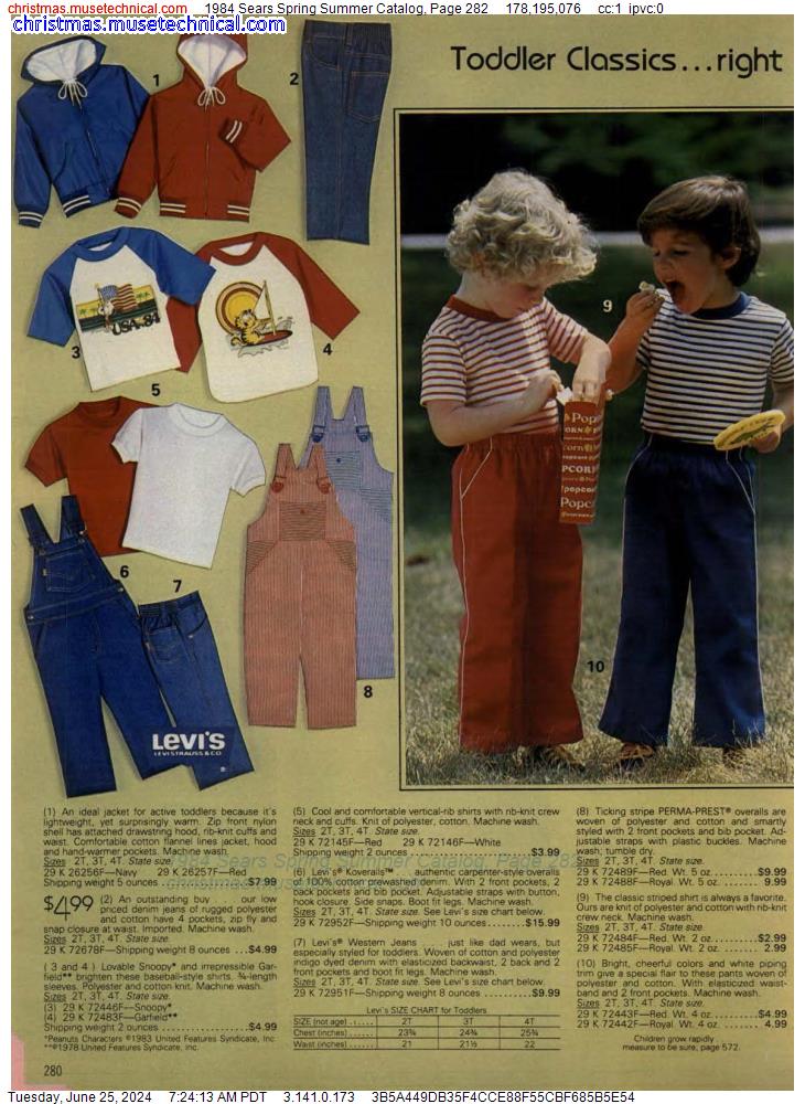 1984 Sears Spring Summer Catalog, Page 282
