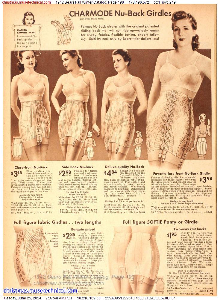 1942 Sears Fall Winter Catalog, Page 190