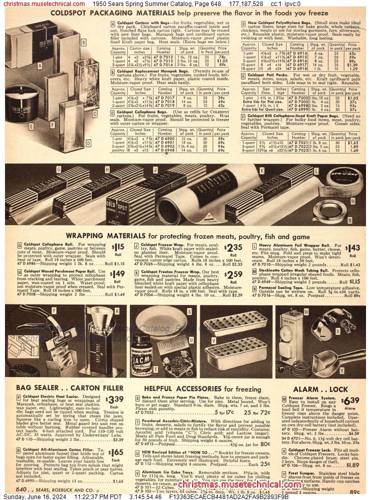 1950 Sears Spring Summer Catalog, Page 648