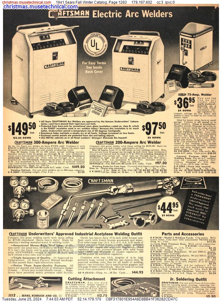 1941 Sears Fall Winter Catalog, Page 1283