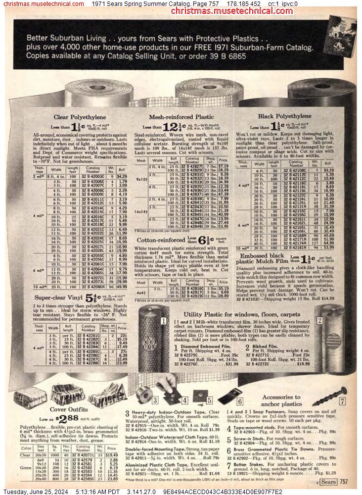 1971 Sears Spring Summer Catalog, Page 757