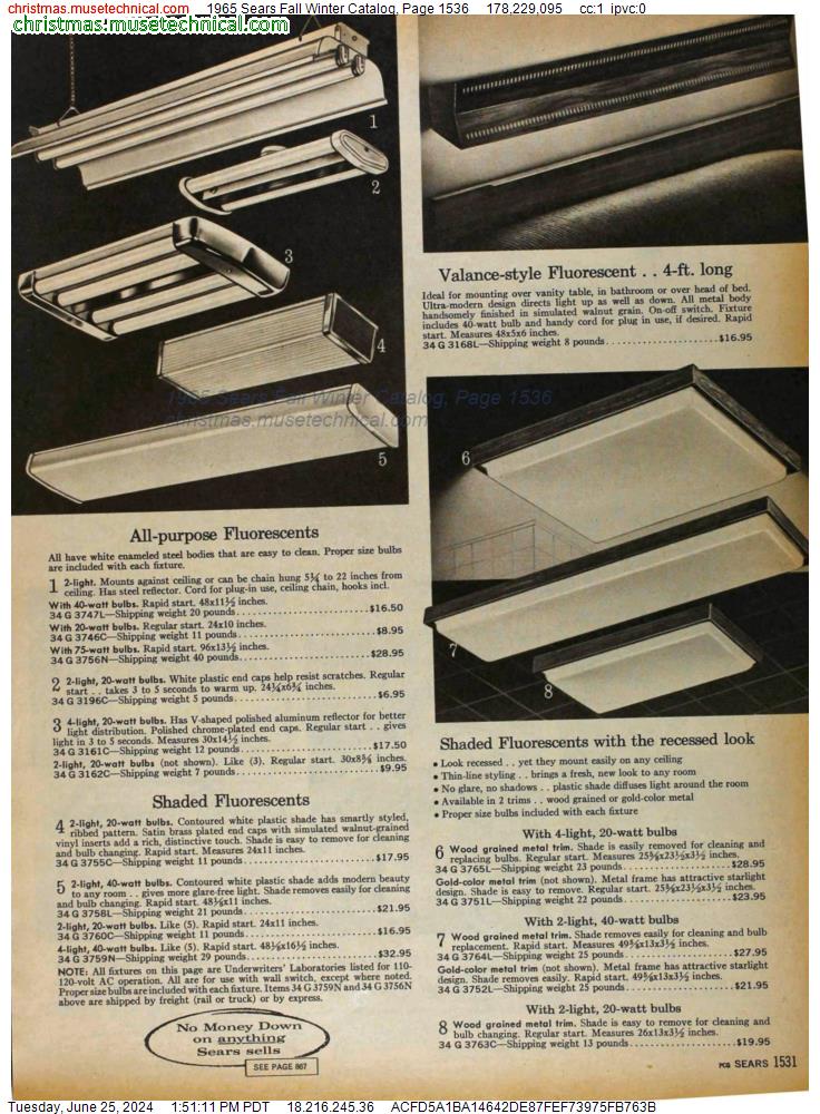 1965 Sears Fall Winter Catalog, Page 1536