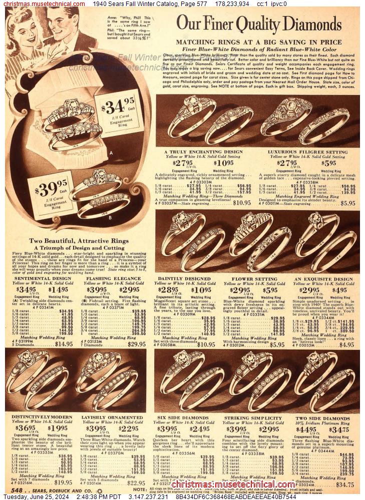 1940 Sears Fall Winter Catalog, Page 577