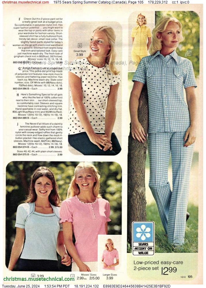 1975 Sears Spring Summer Catalog (Canada), Page 105
