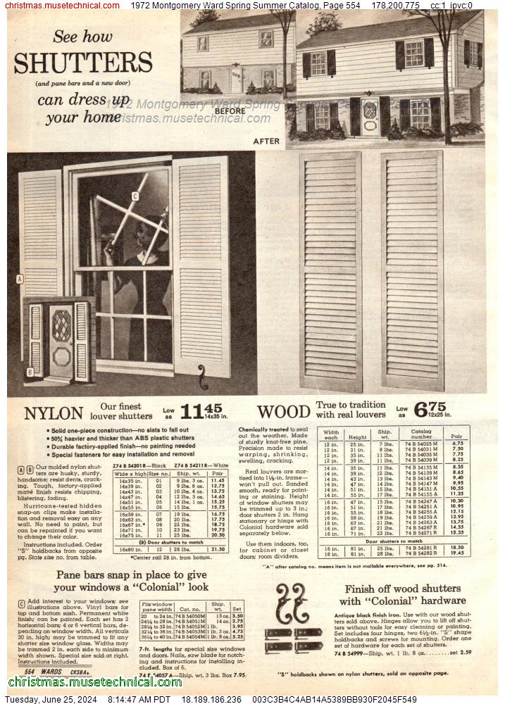 1972 Montgomery Ward Spring Summer Catalog, Page 554
