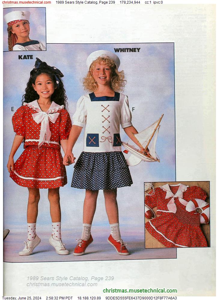 1989 Sears Style Catalog, Page 239