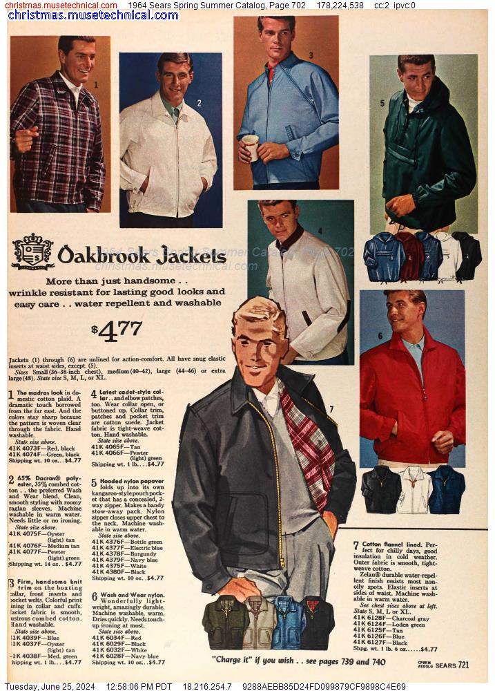 1964 Sears Spring Summer Catalog, Page 702