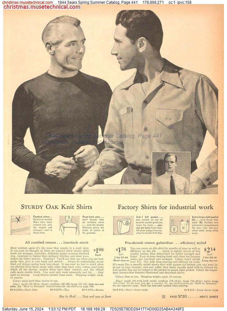 1944 Sears Spring Summer Catalog, Page 441