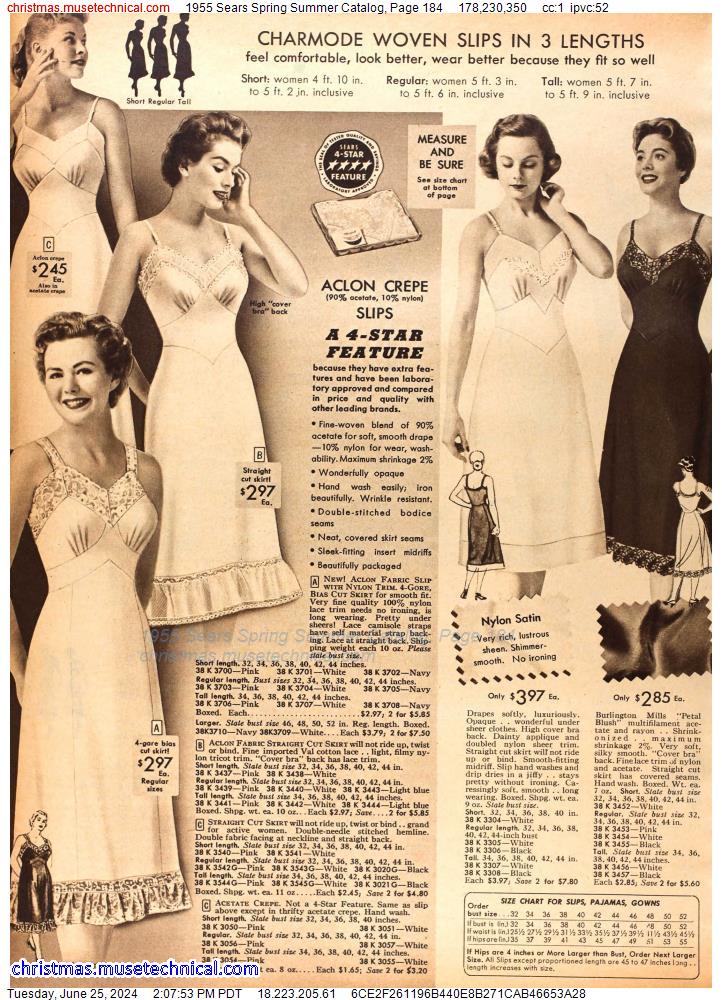 1955 Sears Spring Summer Catalog, Page 184