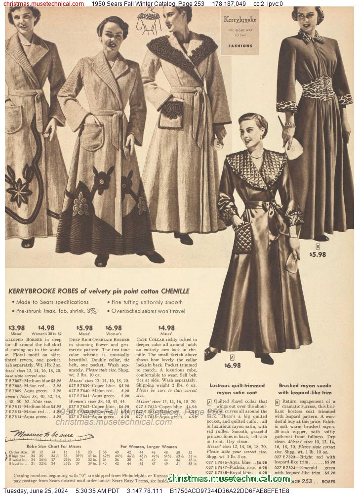 1950 Sears Fall Winter Catalog, Page 253