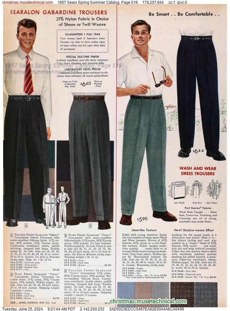 1957 Sears Spring Summer Catalog, Page 519