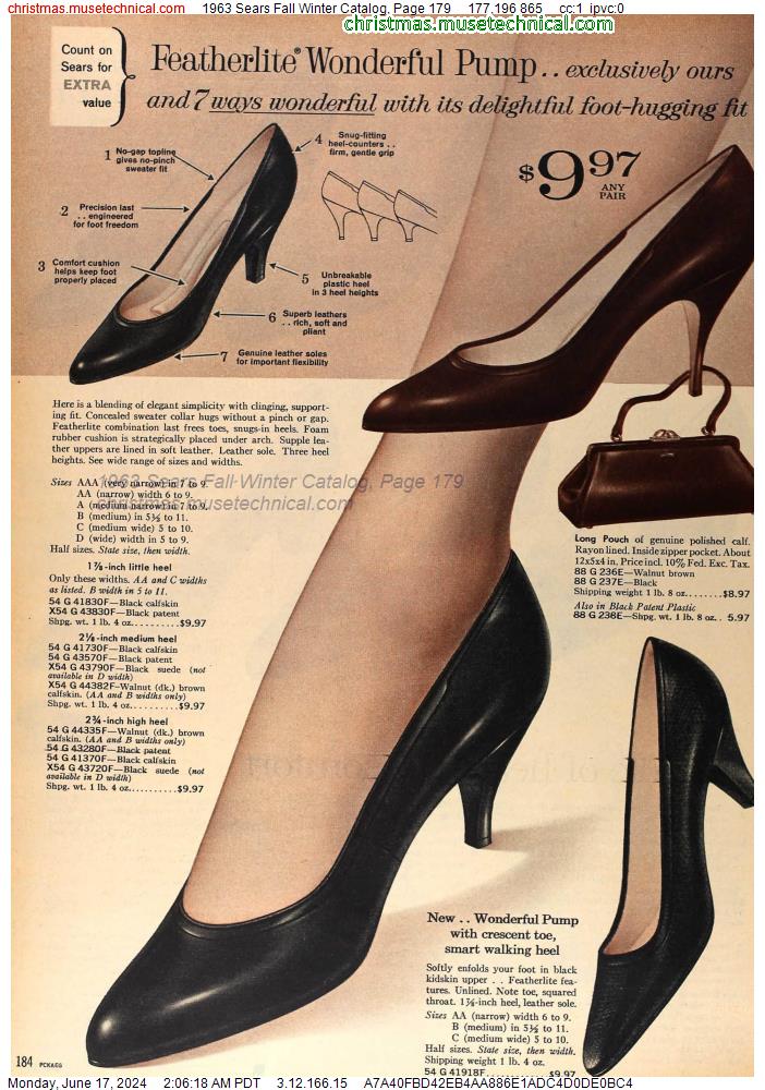 1963 Sears Fall Winter Catalog, Page 179