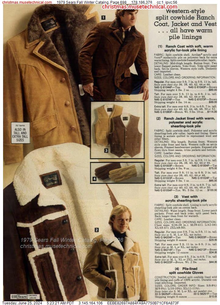 1979 Sears Fall Winter Catalog, Page 698