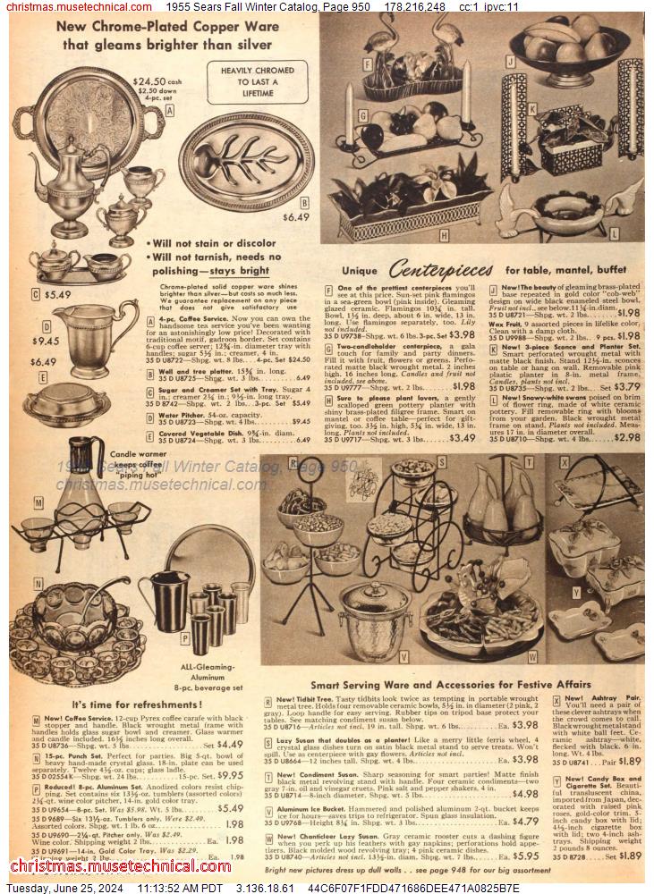 1955 Sears Fall Winter Catalog, Page 950