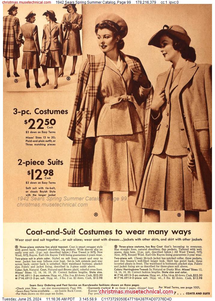 1942 Sears Spring Summer Catalog, Page 99