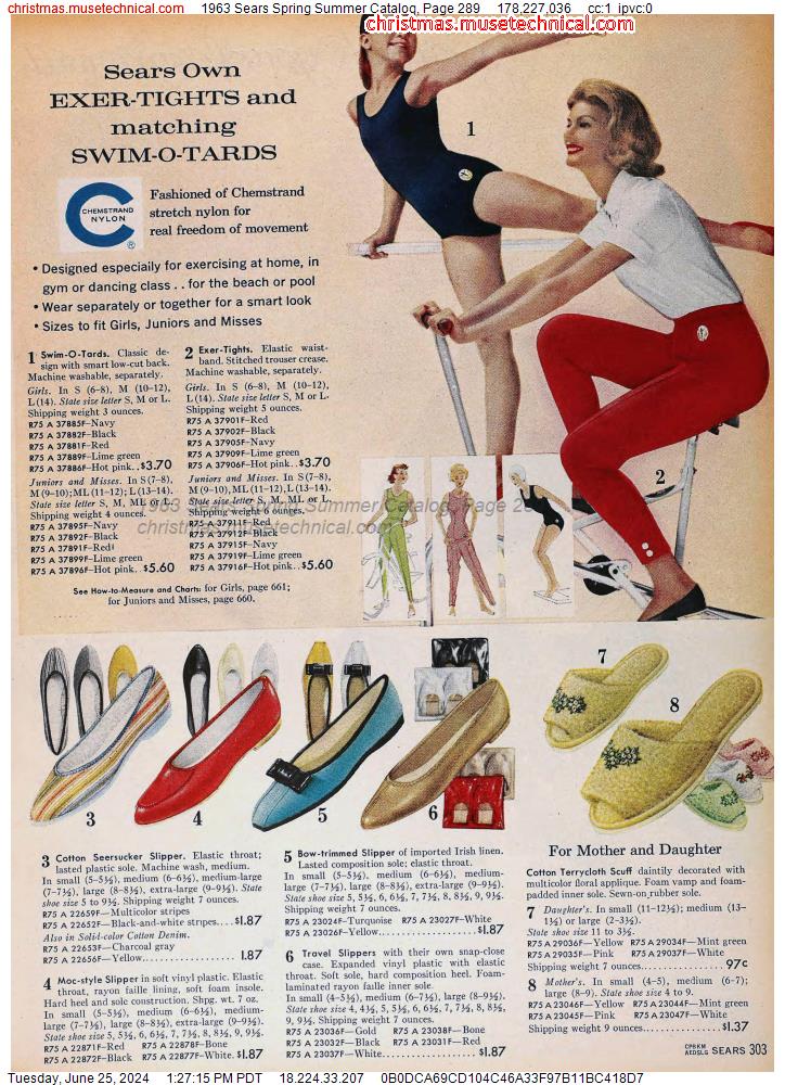 1963 Sears Spring Summer Catalog, Page 289