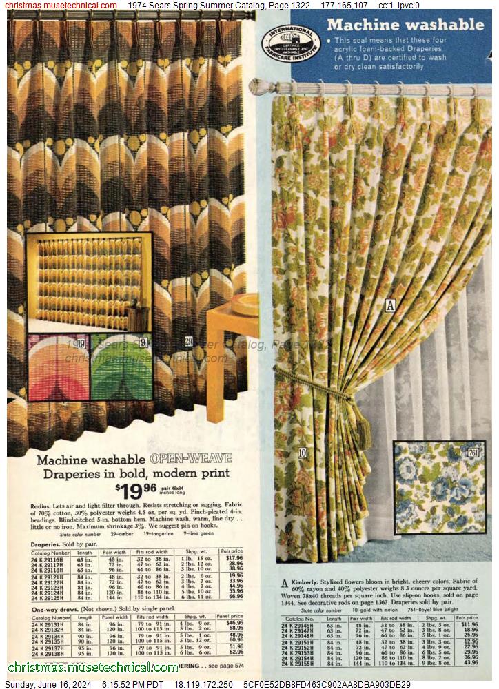 1974 Sears Spring Summer Catalog, Page 1322