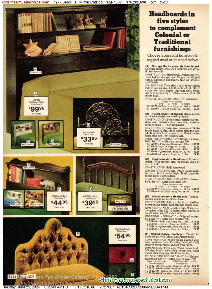 1977 Sears Fall Winter Catalog, Page 1382