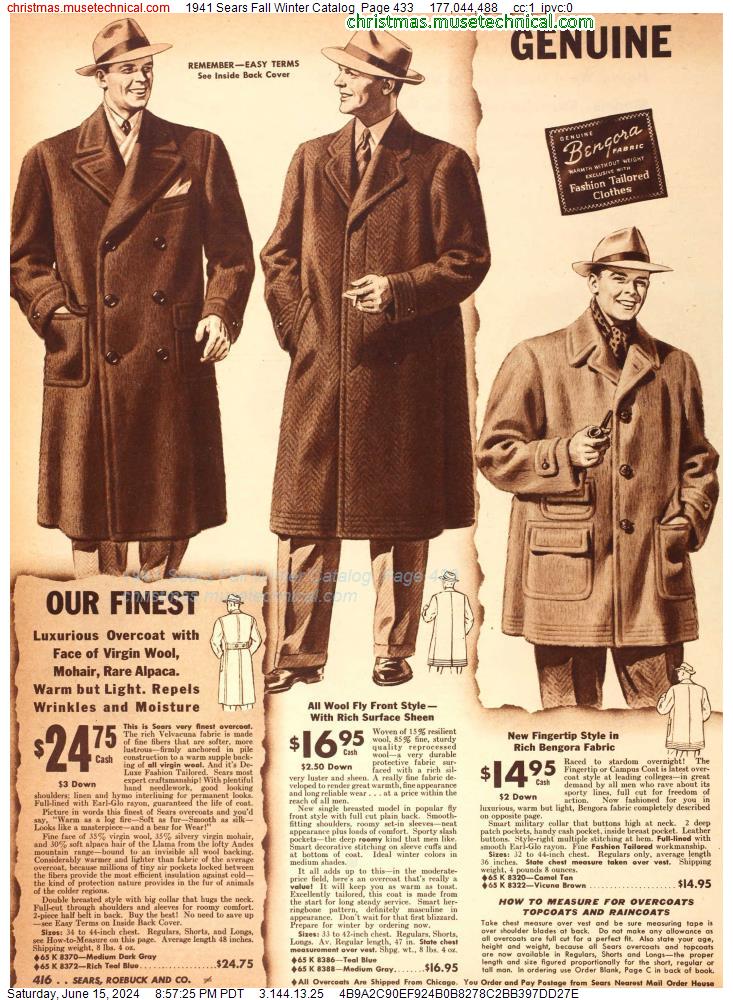 1941 Sears Fall Winter Catalog, Page 433