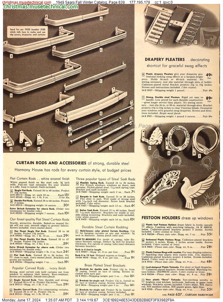 1949 Sears Fall Winter Catalog, Page 639