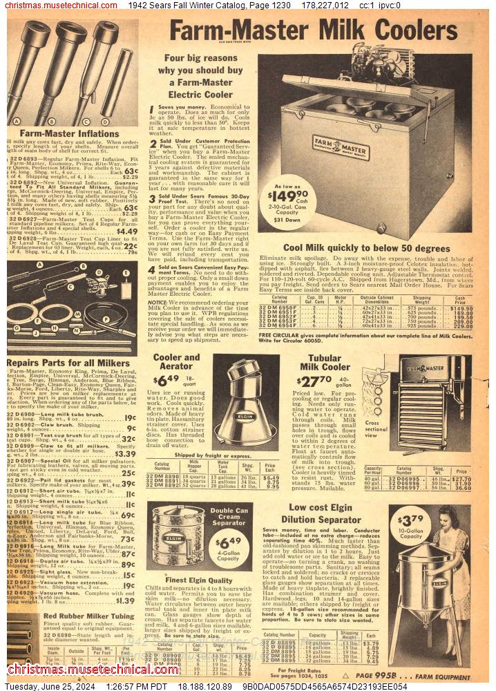 1942 Sears Fall Winter Catalog, Page 1230