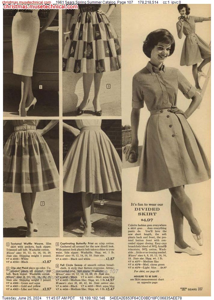 1961 Sears Spring Summer Catalog, Page 107