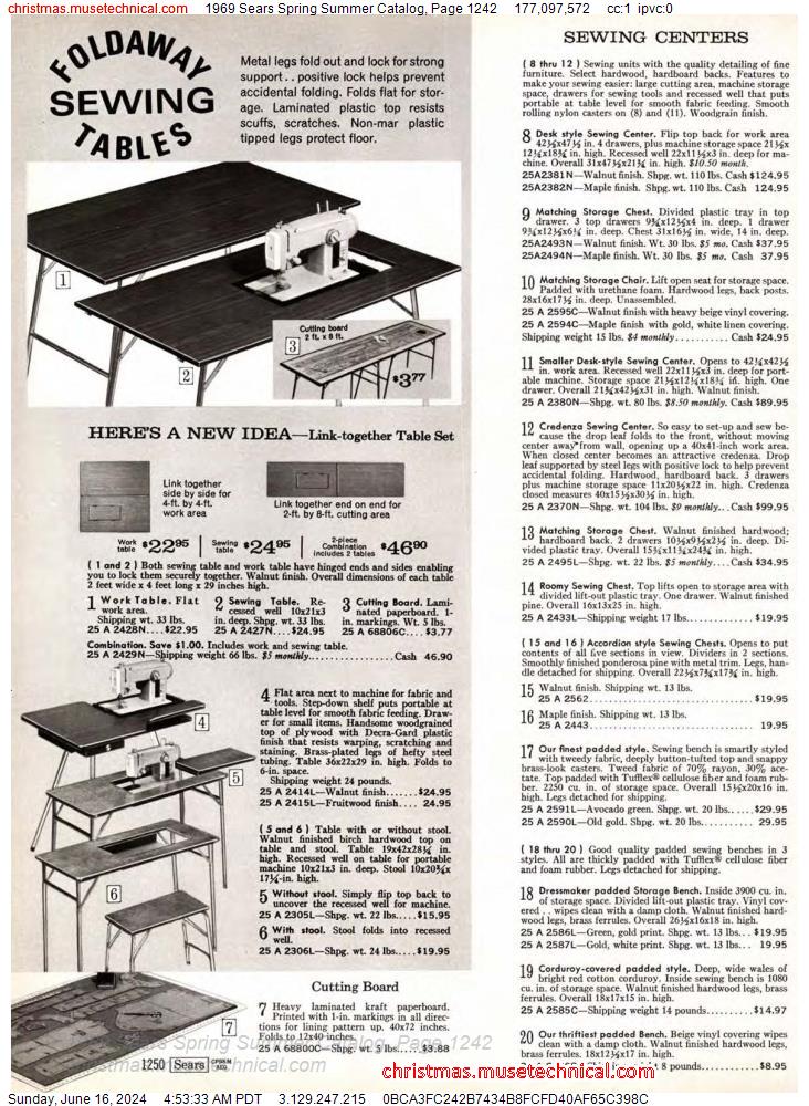 1969 Sears Spring Summer Catalog, Page 1242