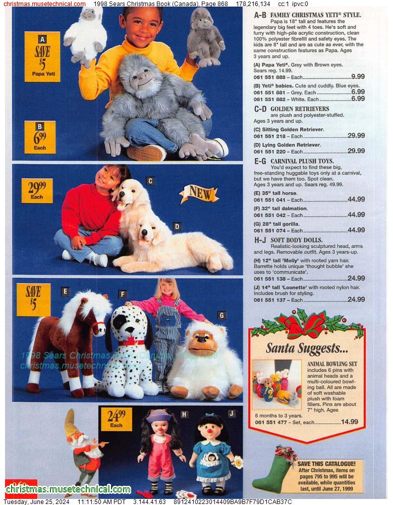 1998 Sears Christmas Book (Canada), Page 868
