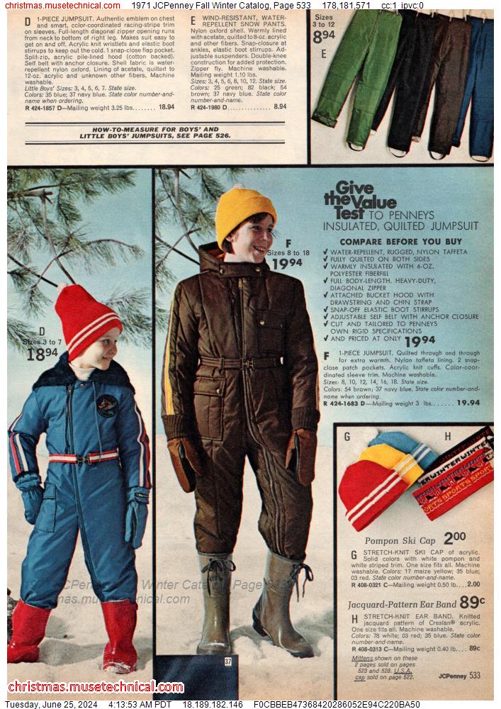 1971 JCPenney Fall Winter Catalog, Page 533