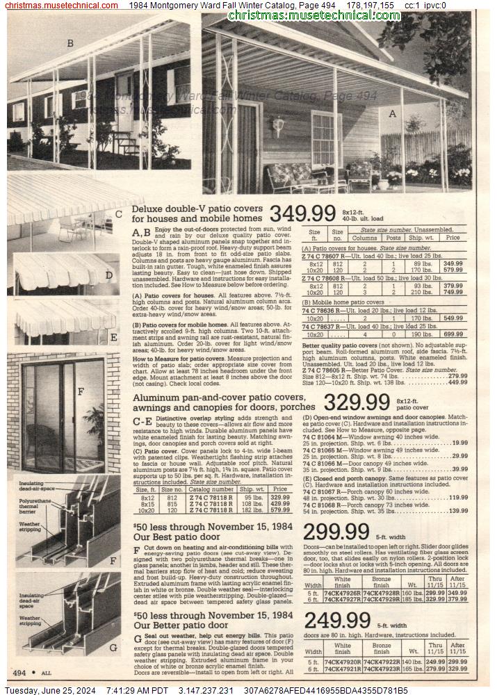 1984 Montgomery Ward Fall Winter Catalog, Page 494