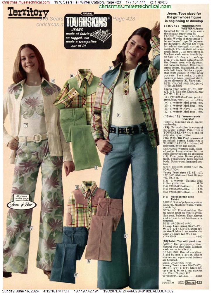1976 Sears Fall Winter Catalog, Page 423