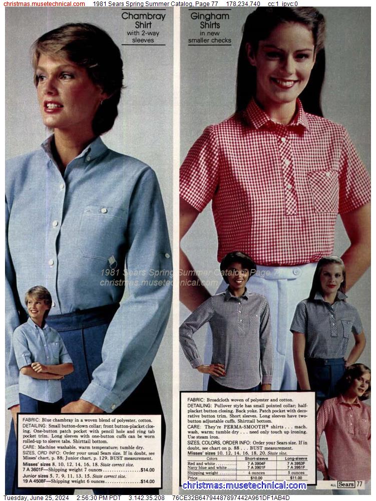 1981 Sears Spring Summer Catalog, Page 77