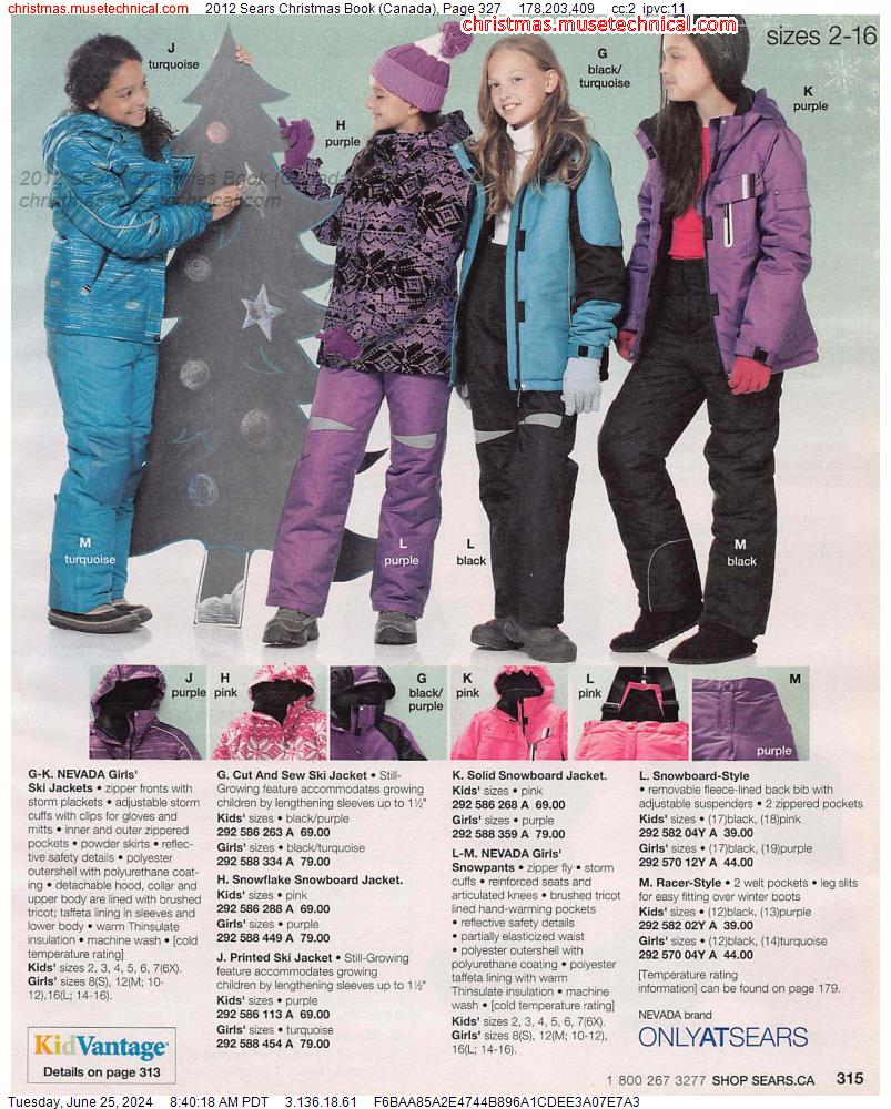 2012 Sears Christmas Book (Canada), Page 327