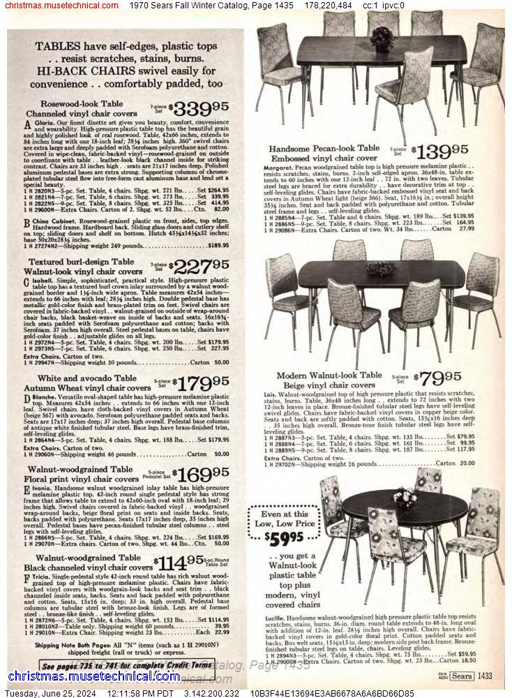 1970 Sears Fall Winter Catalog, Page 1435