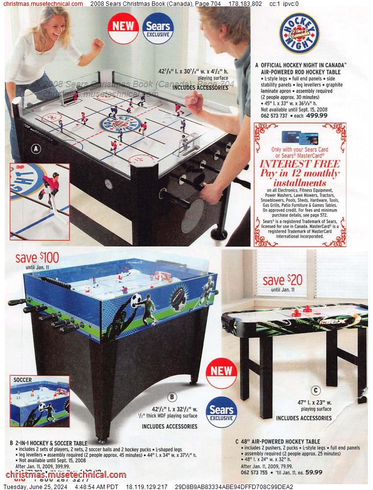 2008 Sears Christmas Book (Canada), Page 704