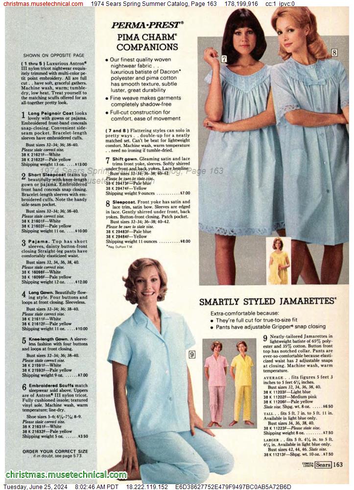 1974 Sears Spring Summer Catalog, Page 163