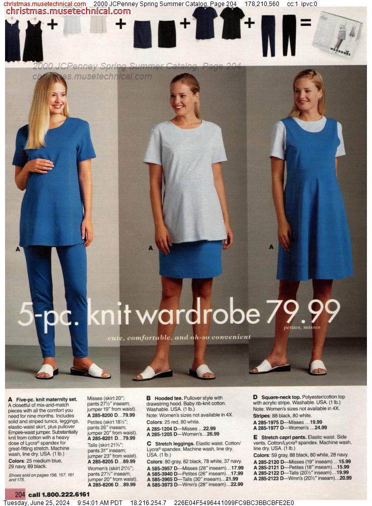 2000 JCPenney Spring Summer Catalog, Page 204