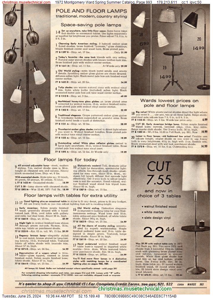 1972 Montgomery Ward Spring Summer Catalog, Page 993