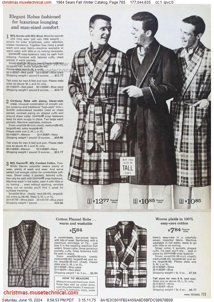 1964 Sears Fall Winter Catalog, Page 765